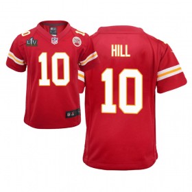 Maillot Homme Kansas City Chiefs Tyreek Hill 10 Nike Rouge 2021 Super Bowl LV